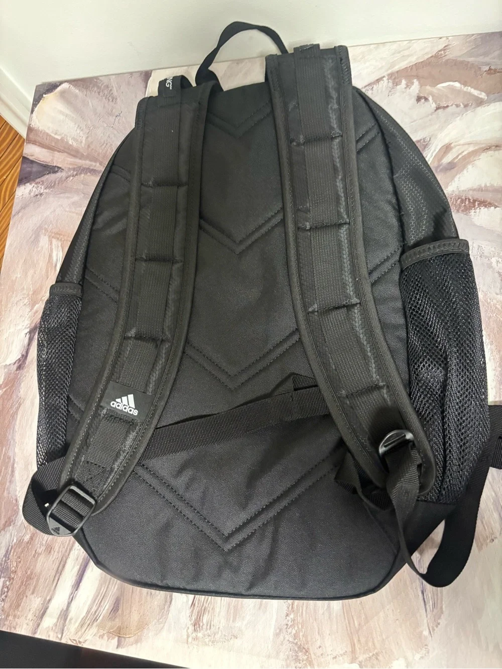 adidas Black Men's Backpack with White Logo